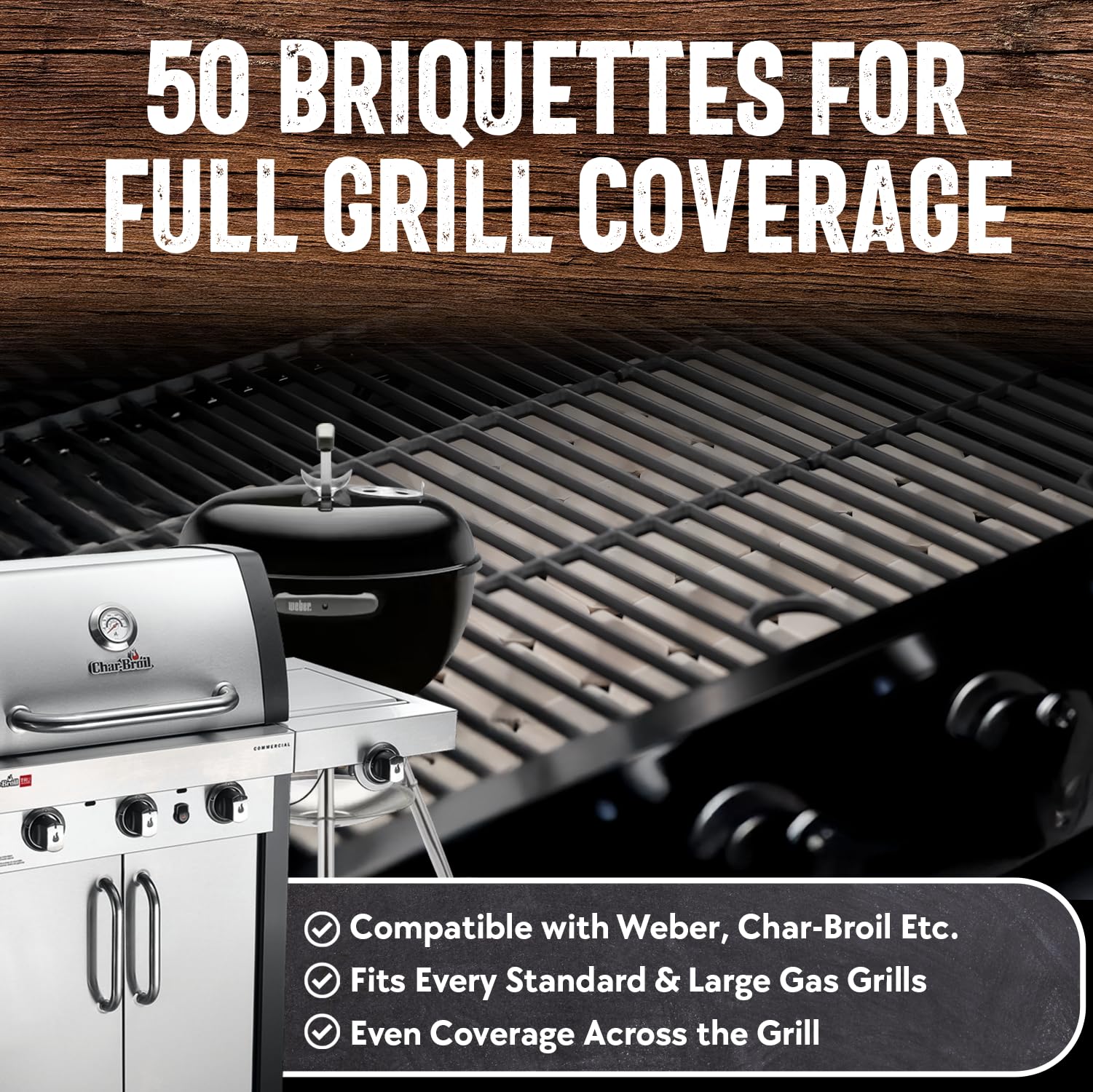 Chef Master briquettes support consistent temperatures, aiding smoother, cleaner grilling sessions.