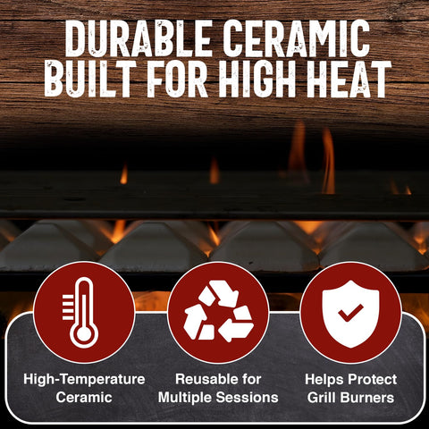 Chef Master 50-pack covers the entire grill surface for reliable searing and even cooking.