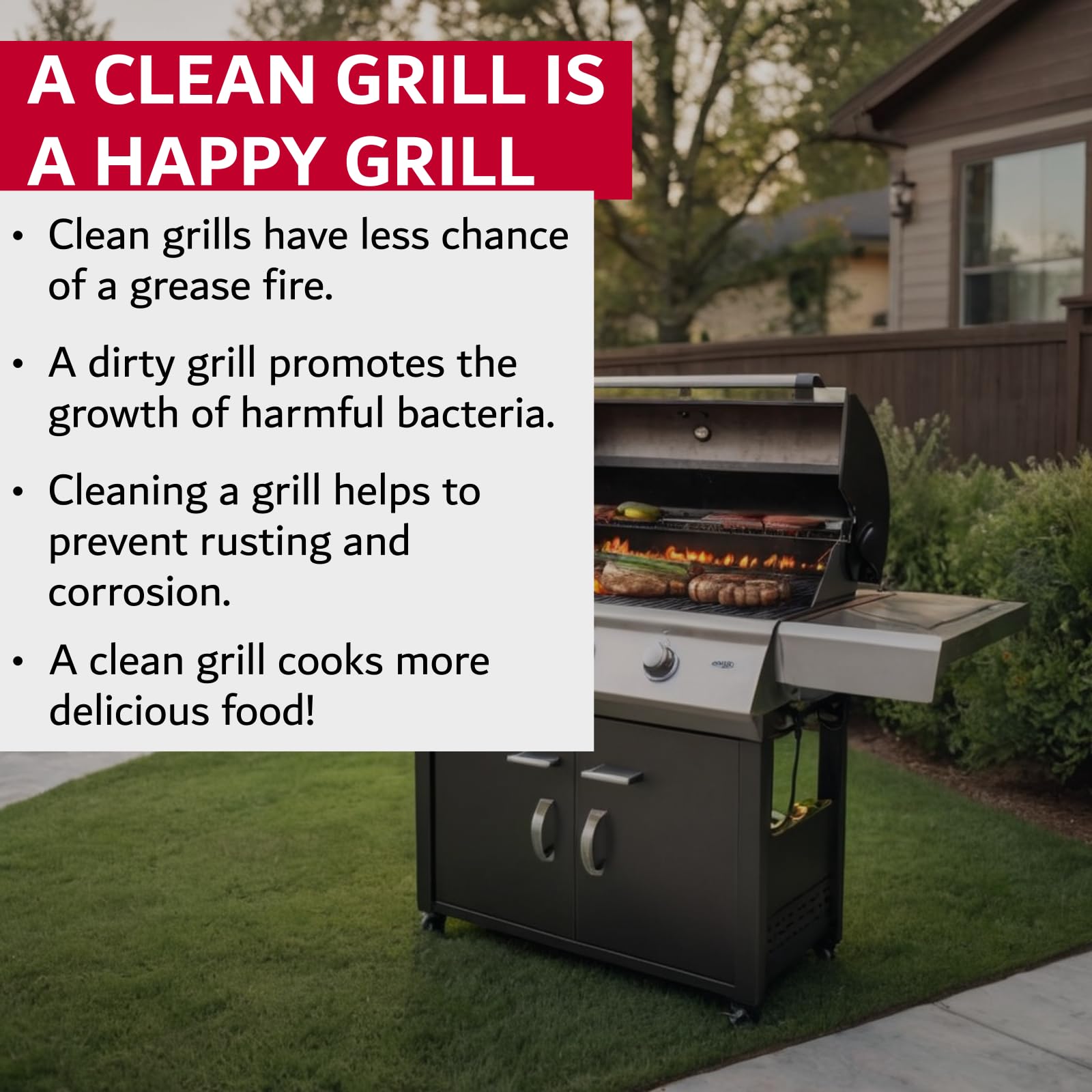 Chef Master compact design stores easily for camping or outdoor barbecues