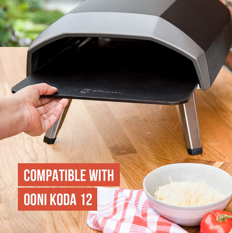 Chef Pomodoro pizza steel with convenient storage and handling.