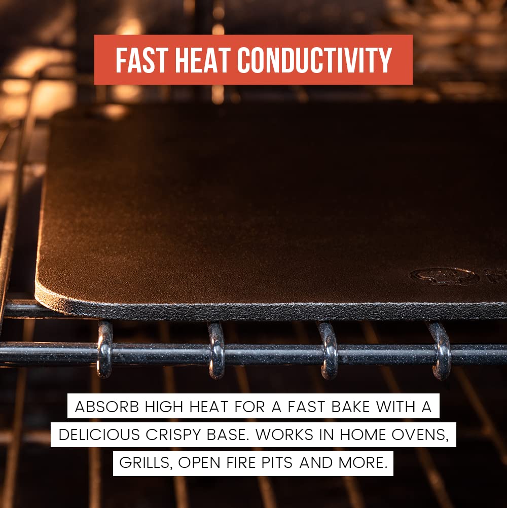 Chef Pomodoro pizza steel in oven delivers crisp, blistered crusts.