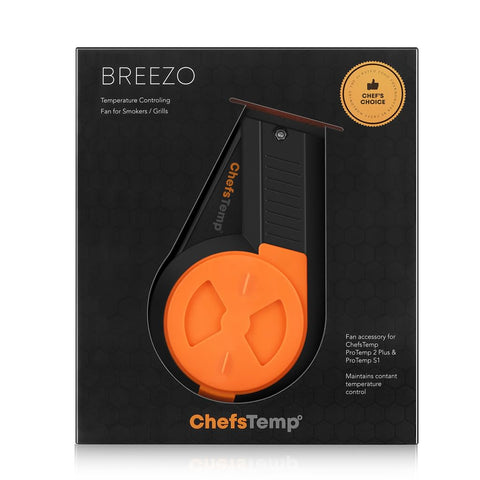 ChefsTemp Breezo V2 app pairing screen showing target temperature for hands-free cooking