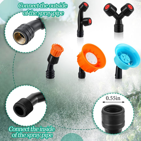 CHENGU multifunctional nozzle tips with nine styles for precise water control.