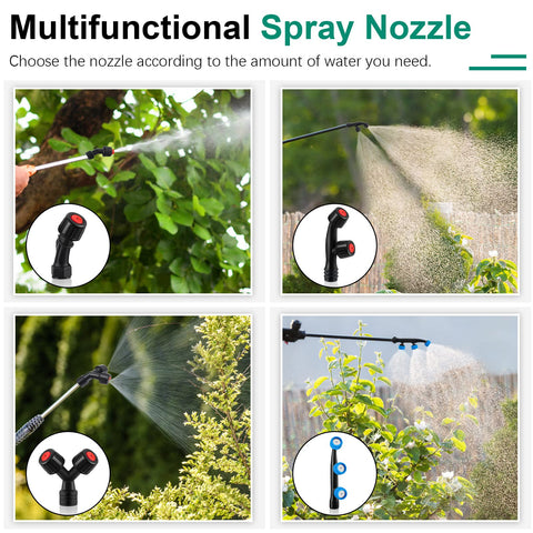 CHENGU fog-to-jet nozzle tips for flexible garden and cleaning applications.