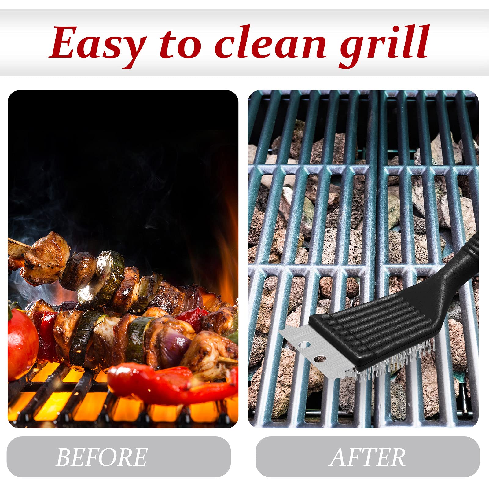 CHENGU long-reach design helps access hard-to-clean grill corners