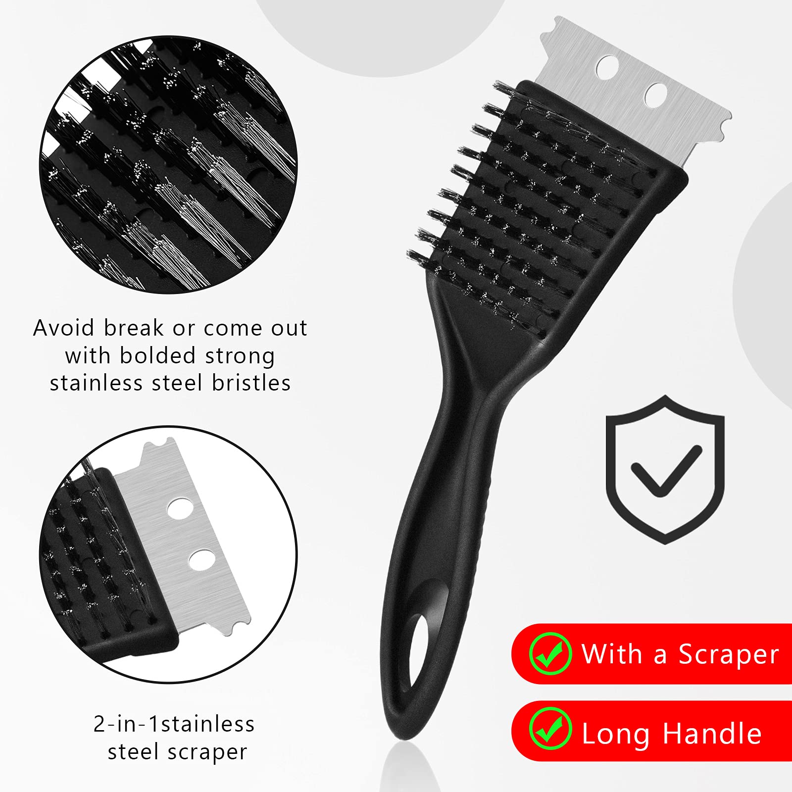 CHENGU plastic-handle scraper provides comfortable grip during cleaning