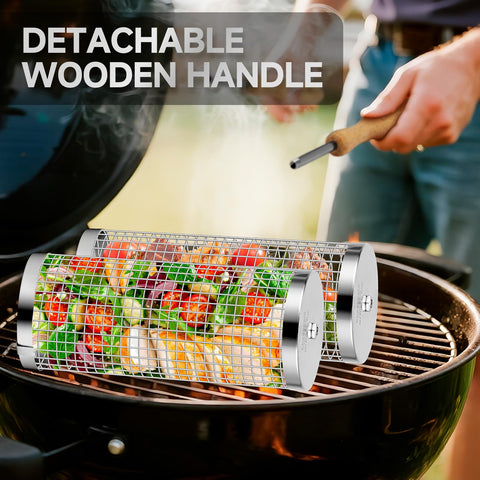 Chenovate dishwasher safe grill basket cleans up quickly after grilling.