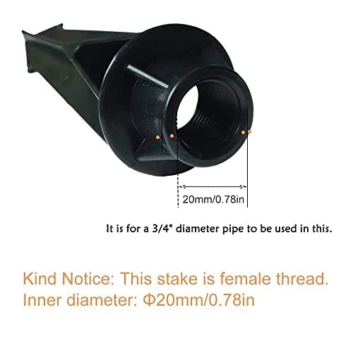 Cheopha landscape stake compatible with 1/2 NPT fixtures like spotlights and garden lights.