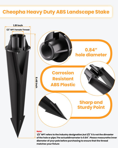 Cheopha half-NPT compatibility image shows 1/2 NPT thread suitability for lights