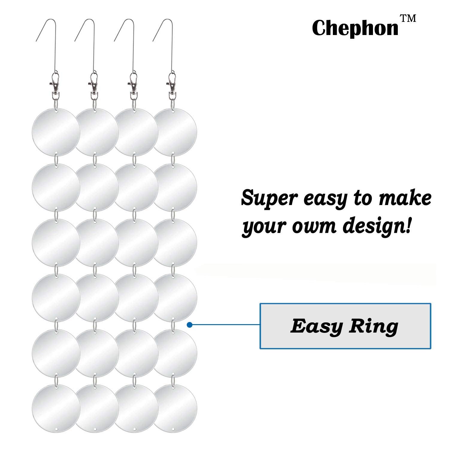 Chephon durable weather-ready discs for rails, gutters, or fences