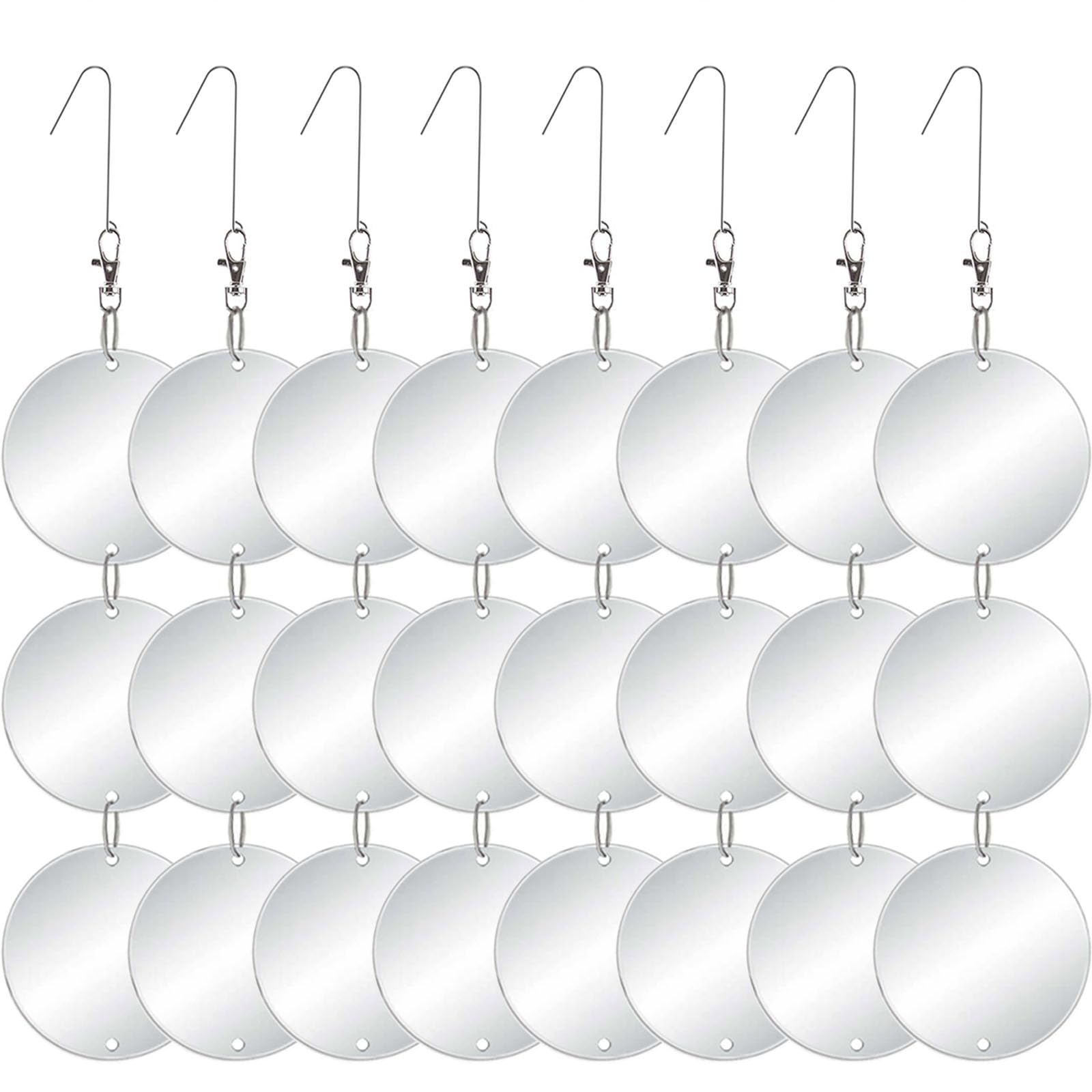 Chephon upgraded bird scare discs set 24 large discs deter birds by sun glare
