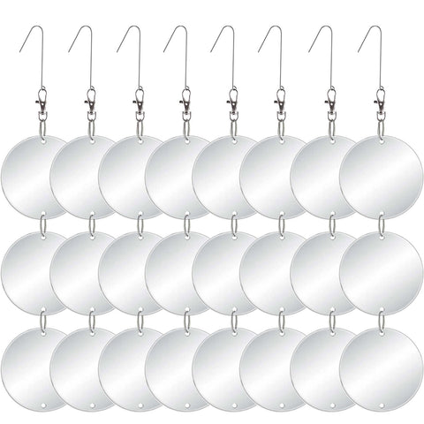 Chephon upgraded bird scare discs set 24 large discs deter birds by sun glare