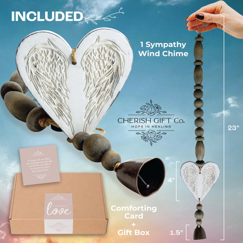 Cherish Gift Co. sympathy wind chime, 23 inches, adds gentle memory to gardens