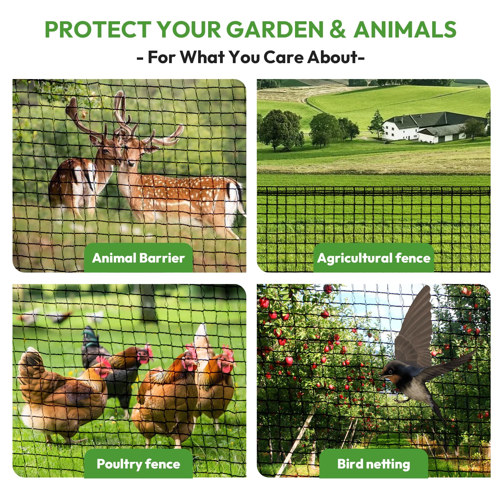 CHFAPH animal-friendly alternative to metal fences protects plants without rust.