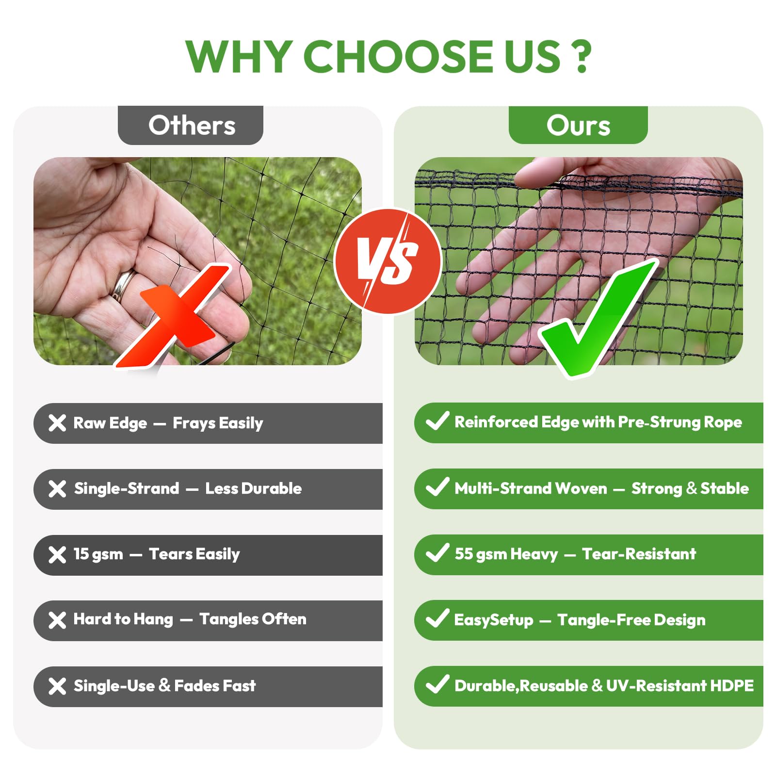 CHFAPH easy-to-install garden fence for fast setup around beds and trees.
