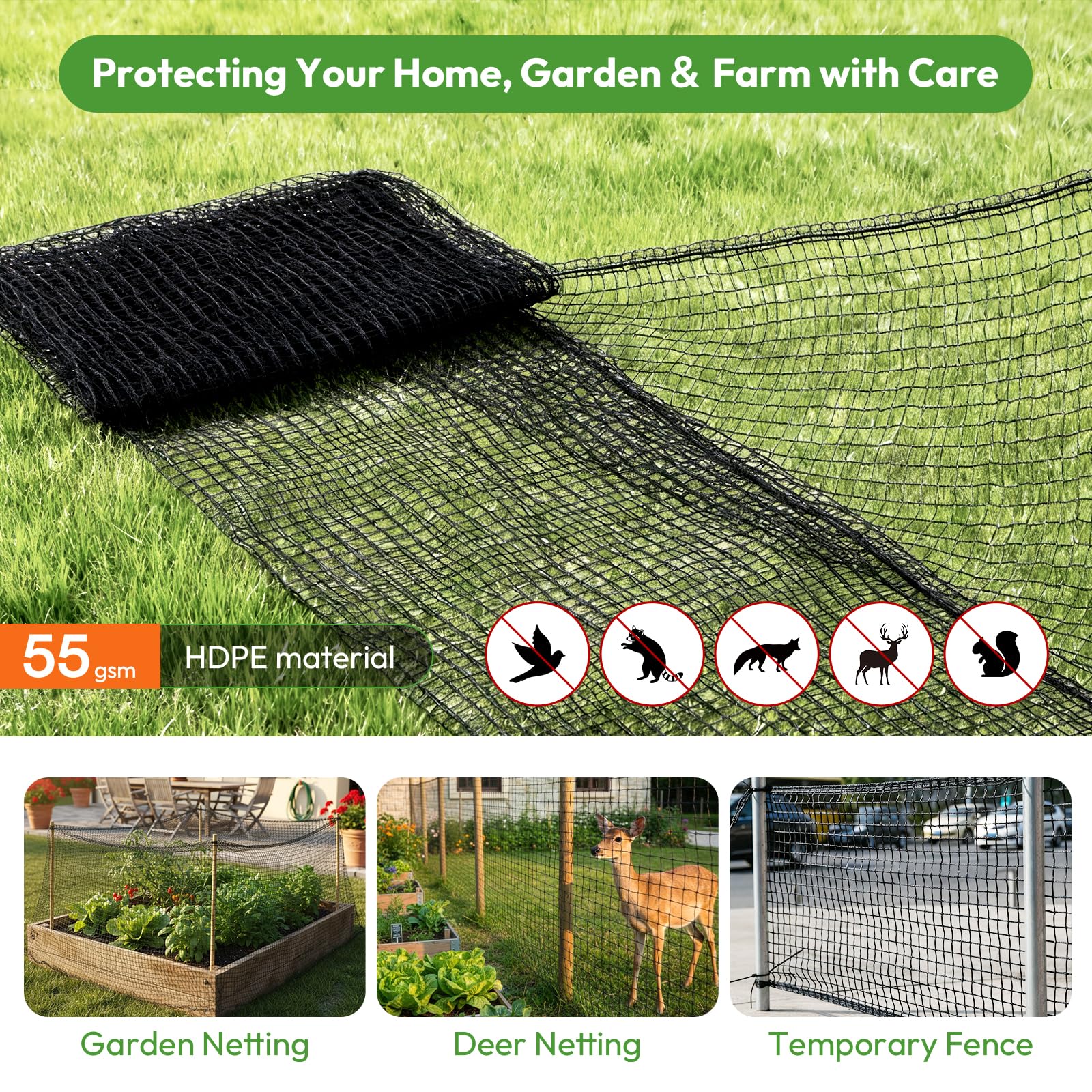 CHFAPH multi-purpose fence supports gardens, poultry runs, and seasonal barriers.