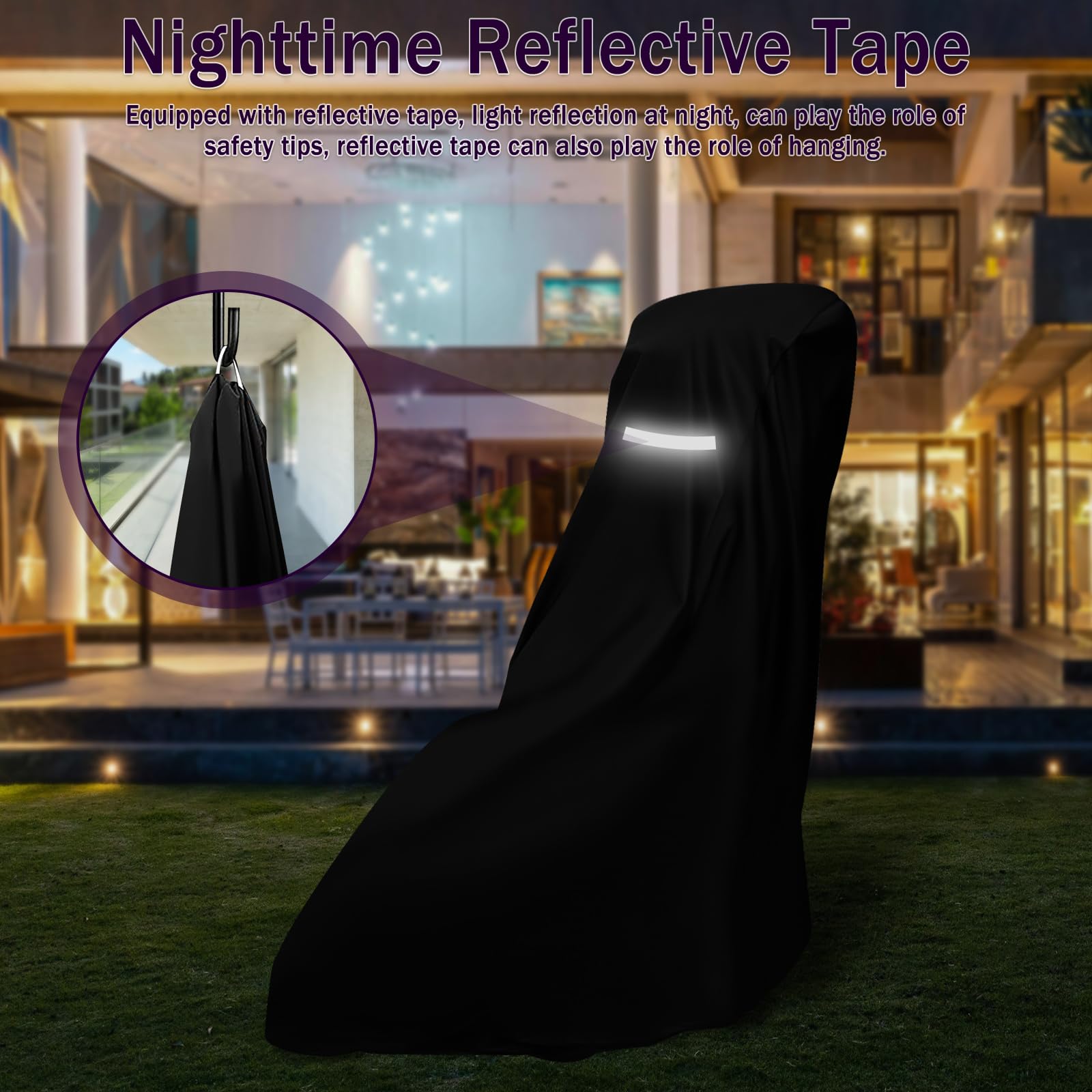 CHGANG lawn mower cover waterproof coating shields against rain and snow.
