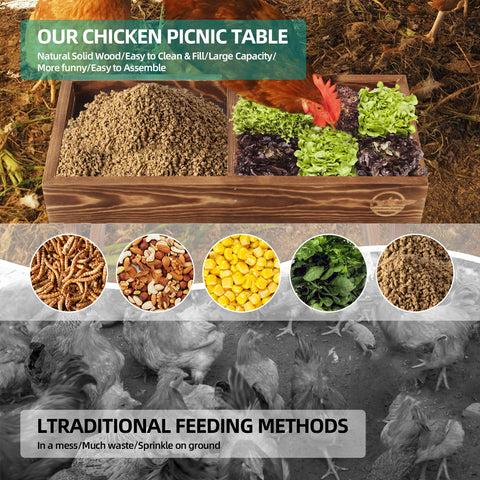 CHTSJQW picnic feeder assembly close-up highlights easy two-step setup for DIY