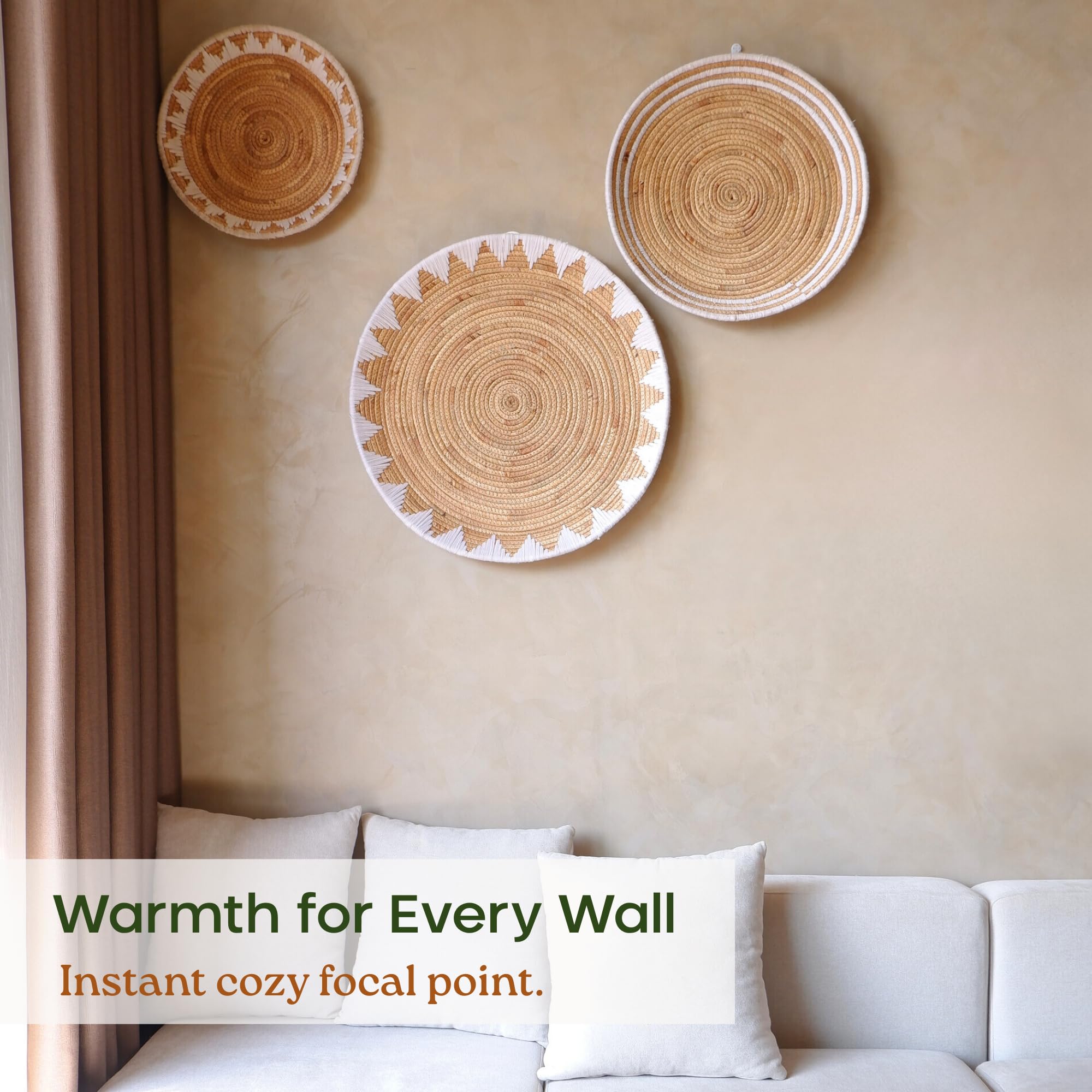 Chi An Home boho wall decor arrangement highlights versatile styling options.