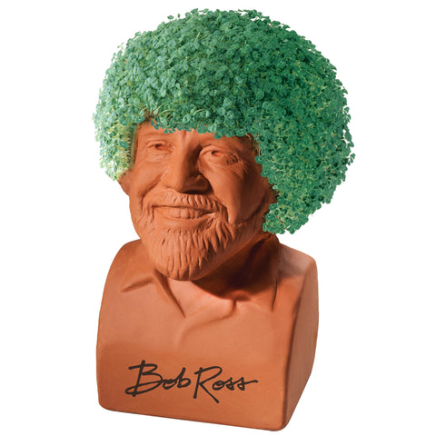 Chia Pet Bob Ross drip tray keeps growing space neat