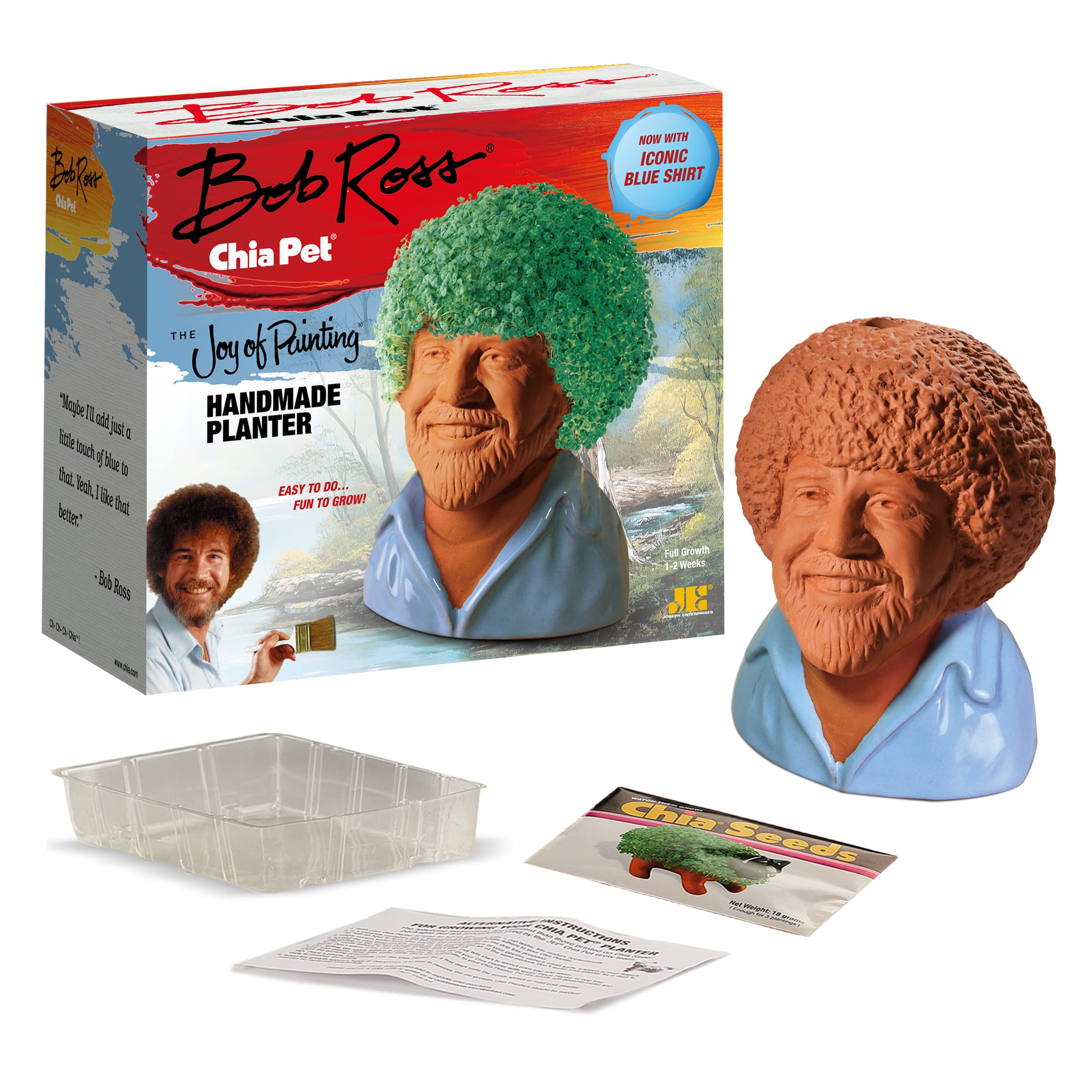 Chia Pet growth shows lush green coat with simple care.