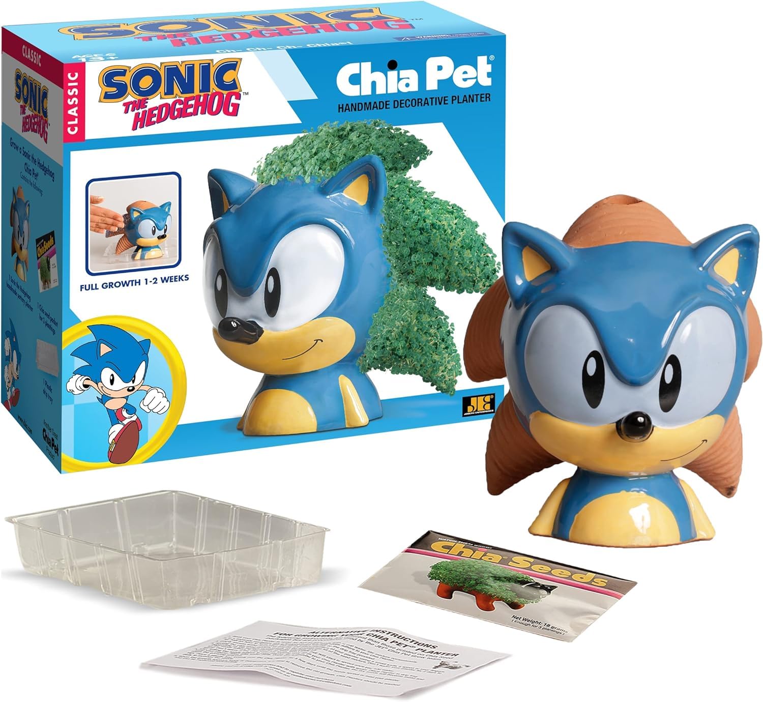Growing Sonic reveals a bright green coat within 1–2 weeks.