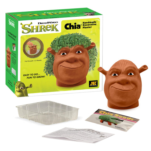 Chia Shrek gift-ready pack ideal for novelty gifts and celebrations.