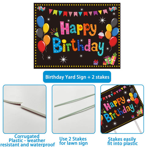 Chiazllta birthday banner with easy install saves setup time before guests arrive.