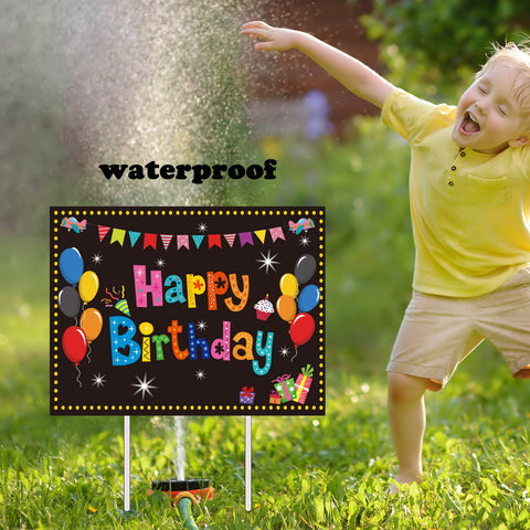 Chiazllta banner package includes stakes and ribbon for immediate decoration.