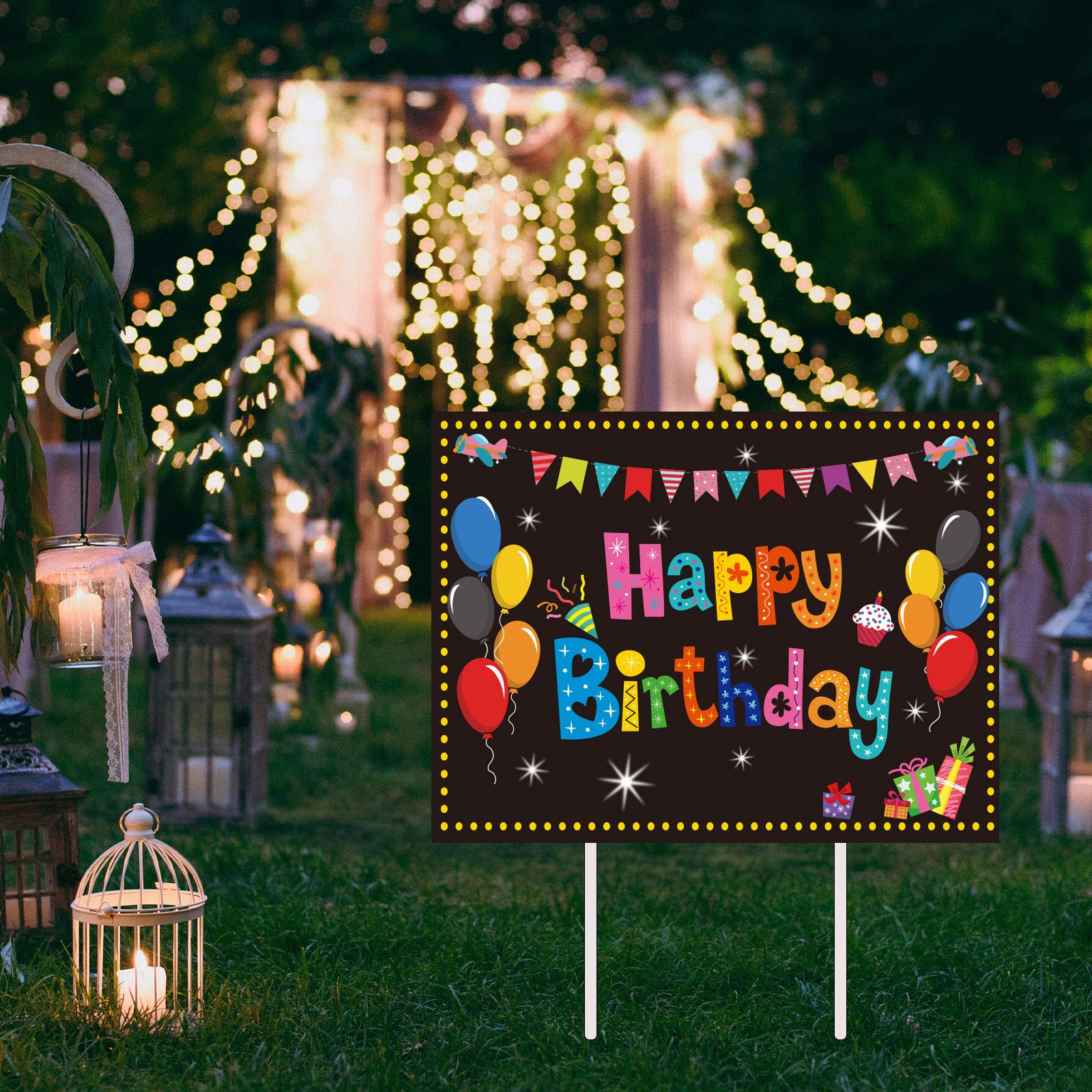 Chiazllta banner serves as wall art, doorway, or lawn display for versatile celebrations.