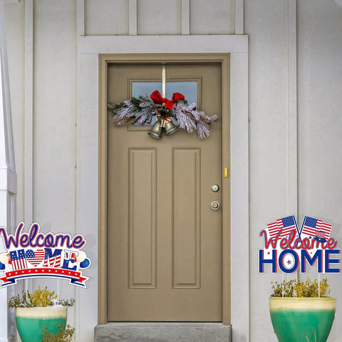Chiazllta outdoor party yard decor set for military homecoming celebrations.