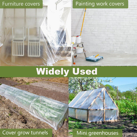 Chicarry 10x50ft film offers ample coverage for larger greenhouses.
