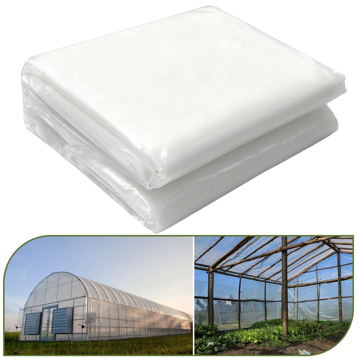 Chicarry 6mil greenhouse film clear cover for 20x25 ft growing area enabling clear visibility