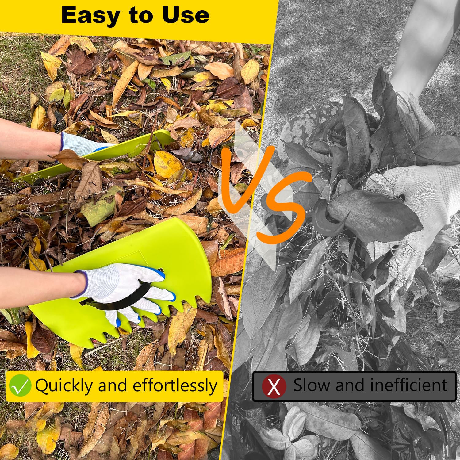 Chicarry ergonomic handle leaf claws for comfortable long use