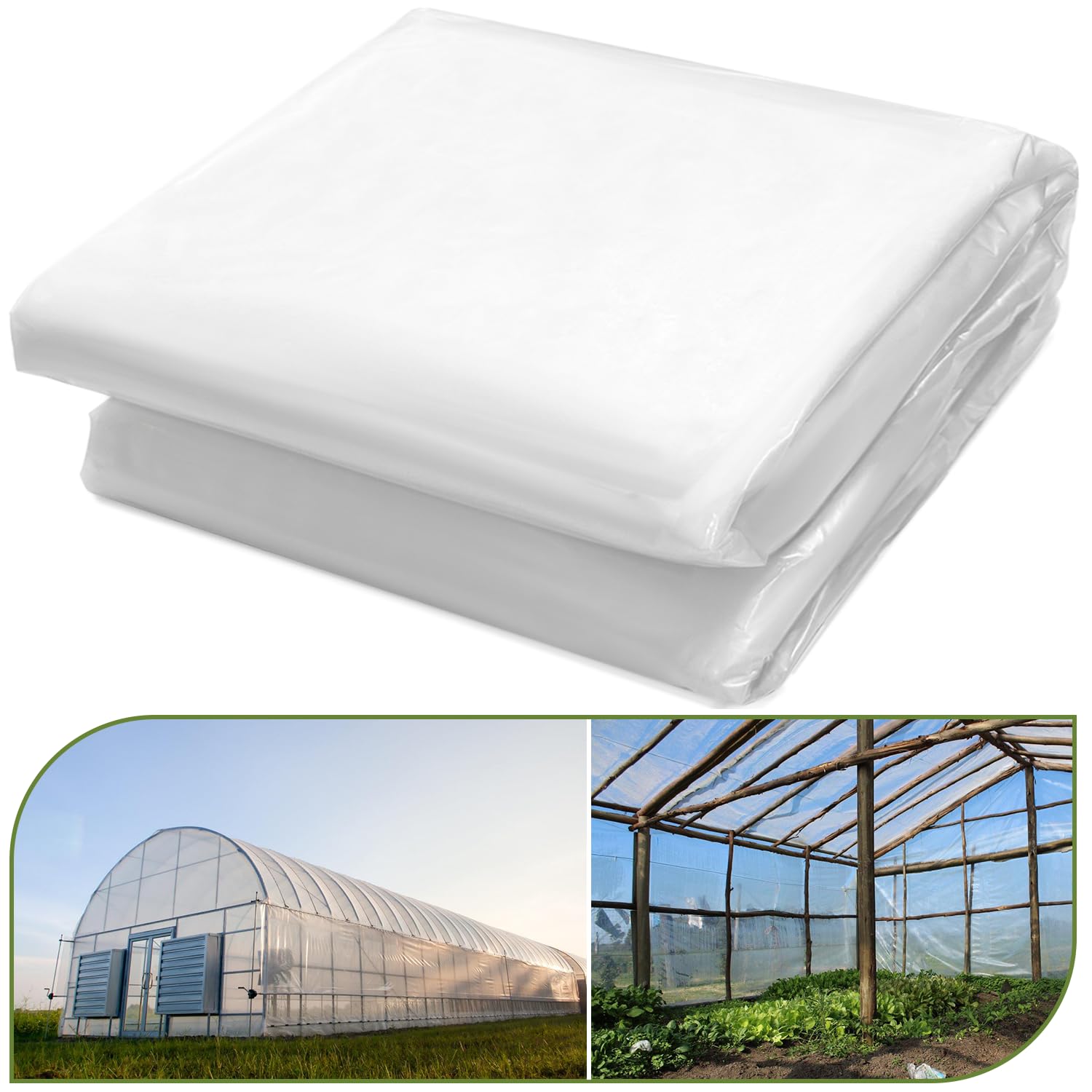 Chicarry 24x25ft clear greenhouse film for durable protection