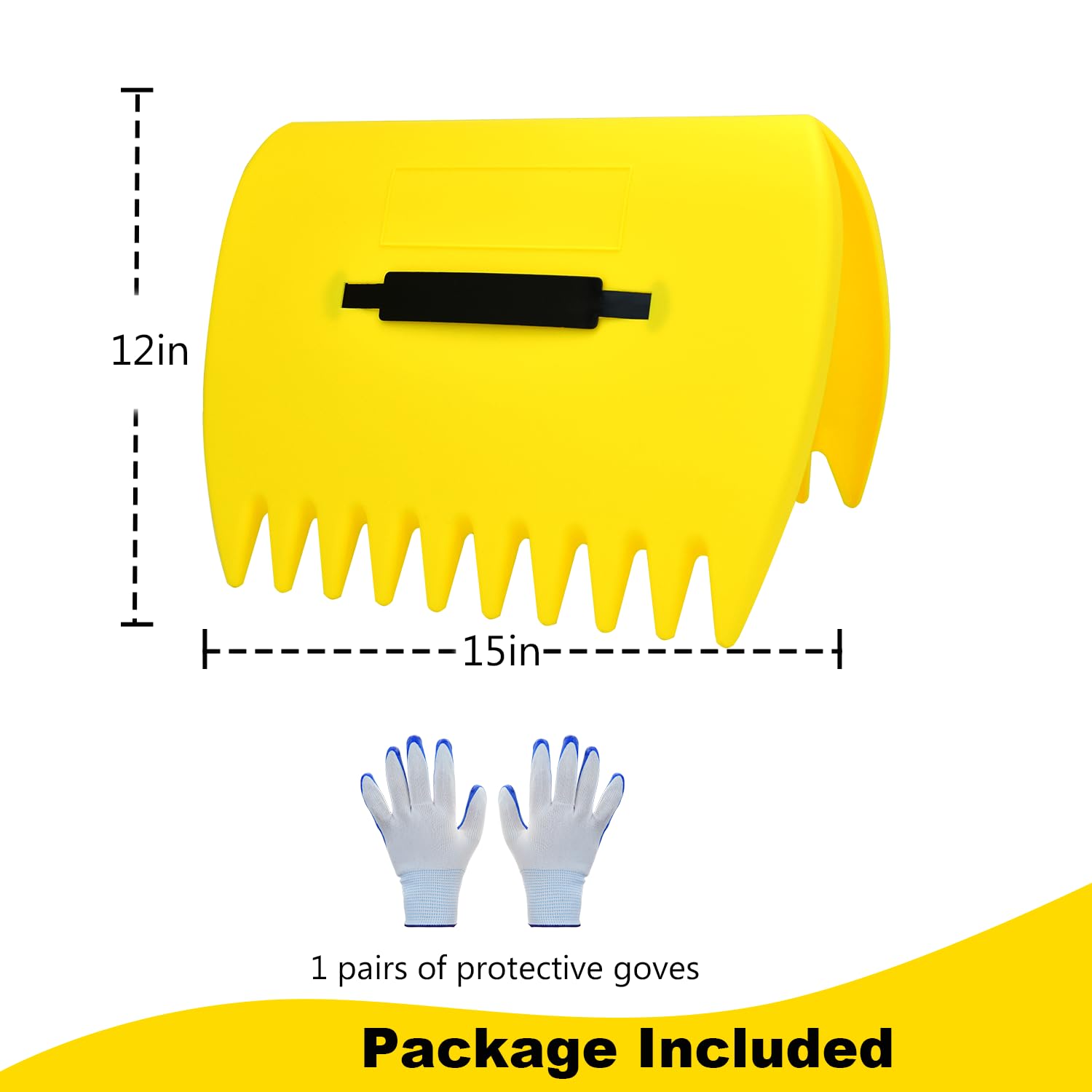 Chicarry yellow leaf claws protect hands during leaf gathering