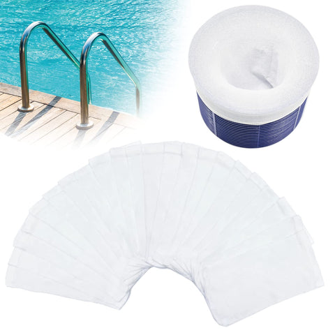 Chicarry pool skimmer socks bulk pack, ready for replacement in any pool filter.