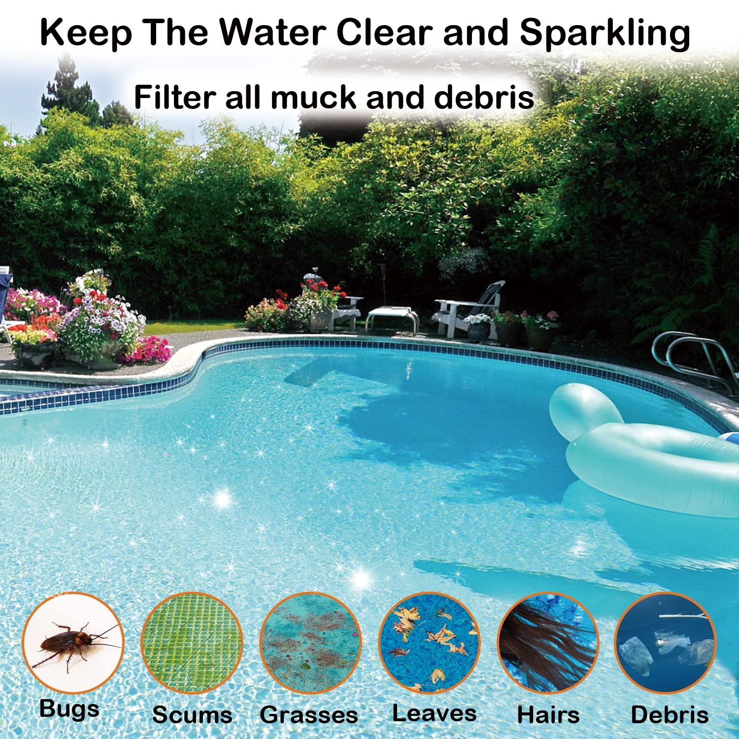 Chicarry ultra-fine nylon material offers durable, reusable pool socks.