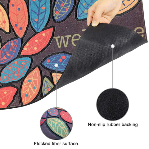CHICHIC door mat traps moisture and dirt along grooves for cleaner floors.