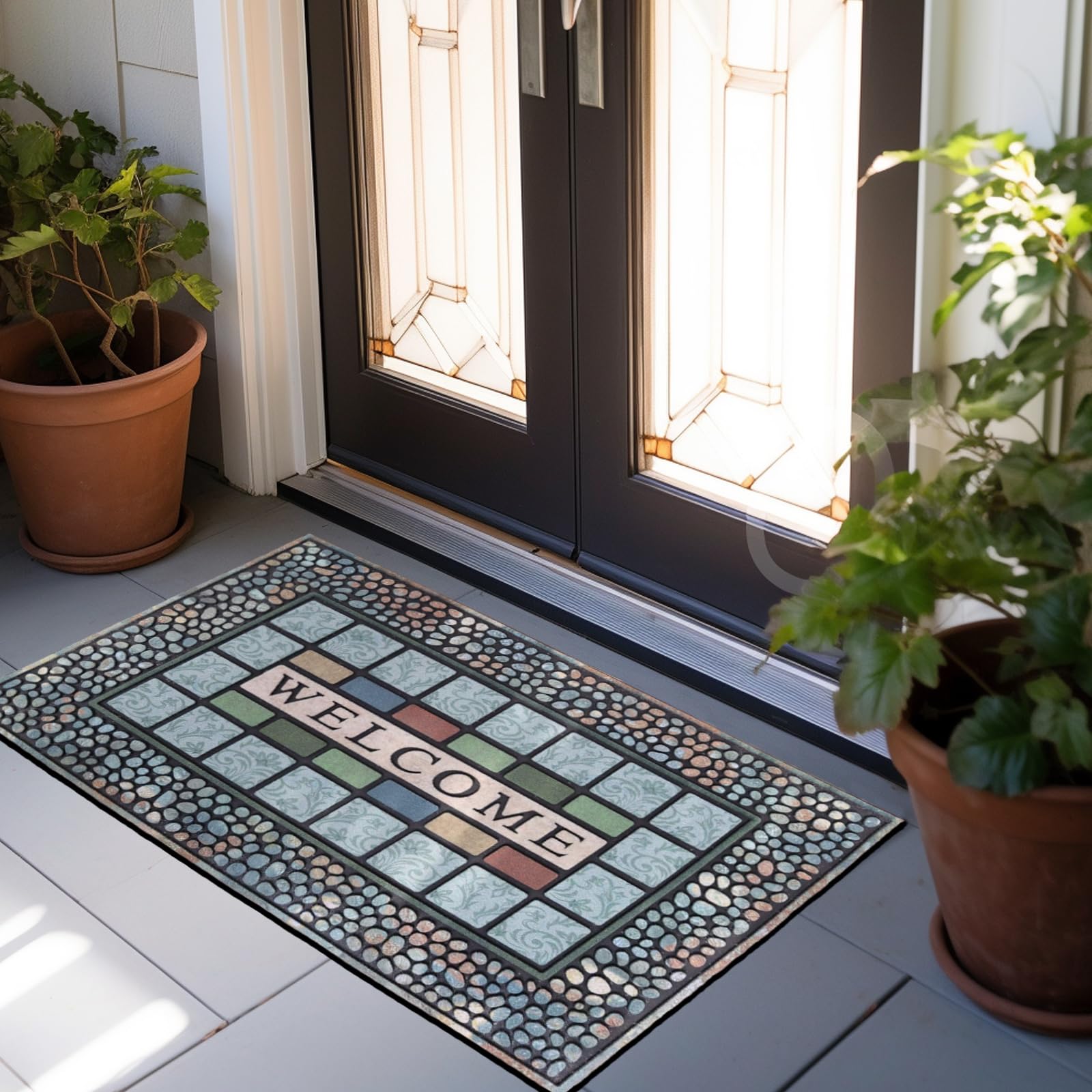 CHICHIC durable rug provides a low-profile, storm-ready entry solution