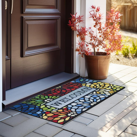 CHICHIC Colorful Welcome Mat blends decorative pattern with practical durability.