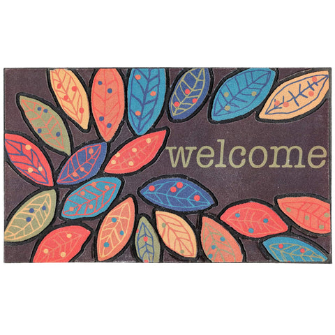 CHICHIC door mat with leaves pattern traps dirt at the entry for a cleaner home.