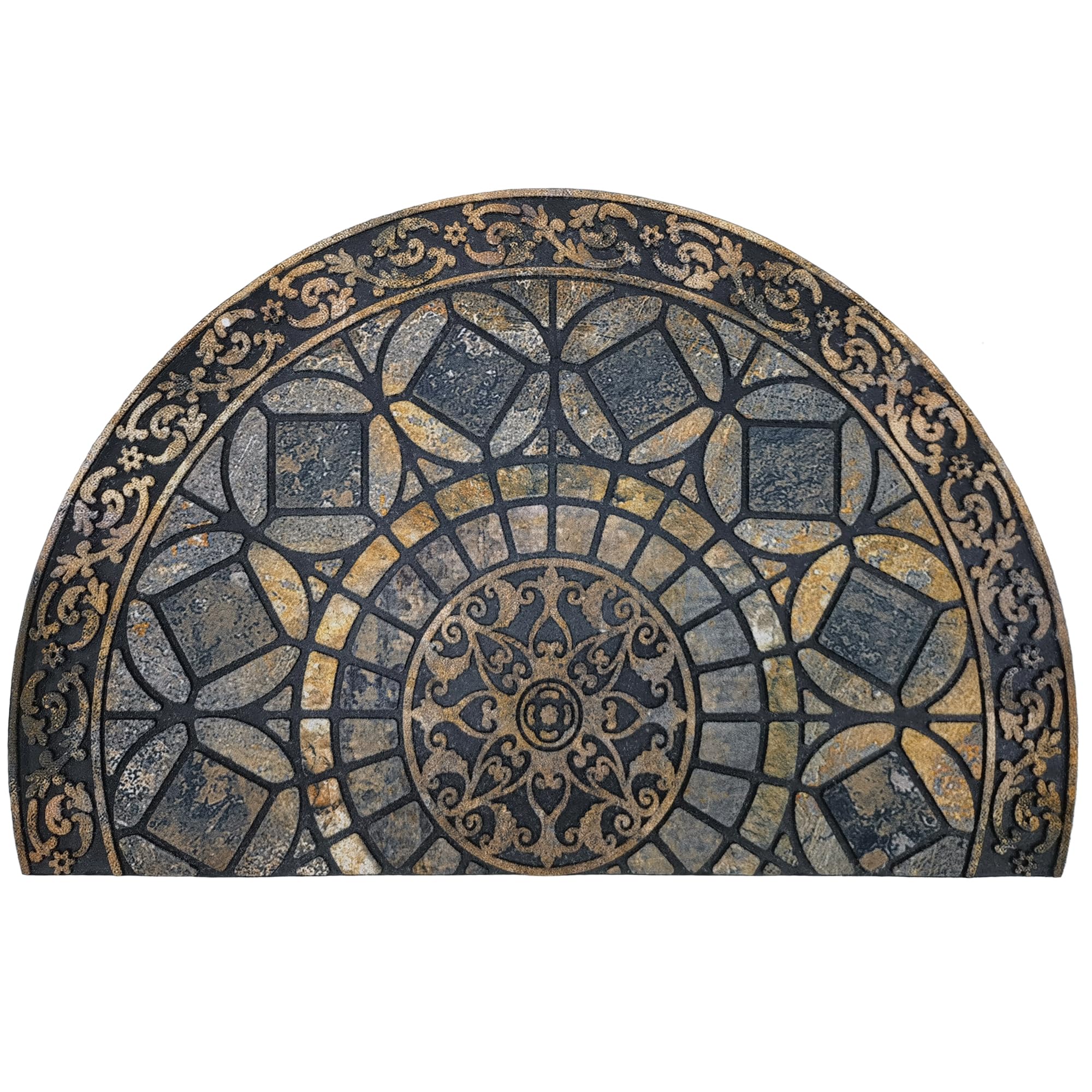 CHICHIC entrance door mat 24x36 in grey, weather-ready and stylish for busy entryways.