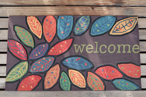 CHICHIC flocked surface with leaves design hides wear over time.