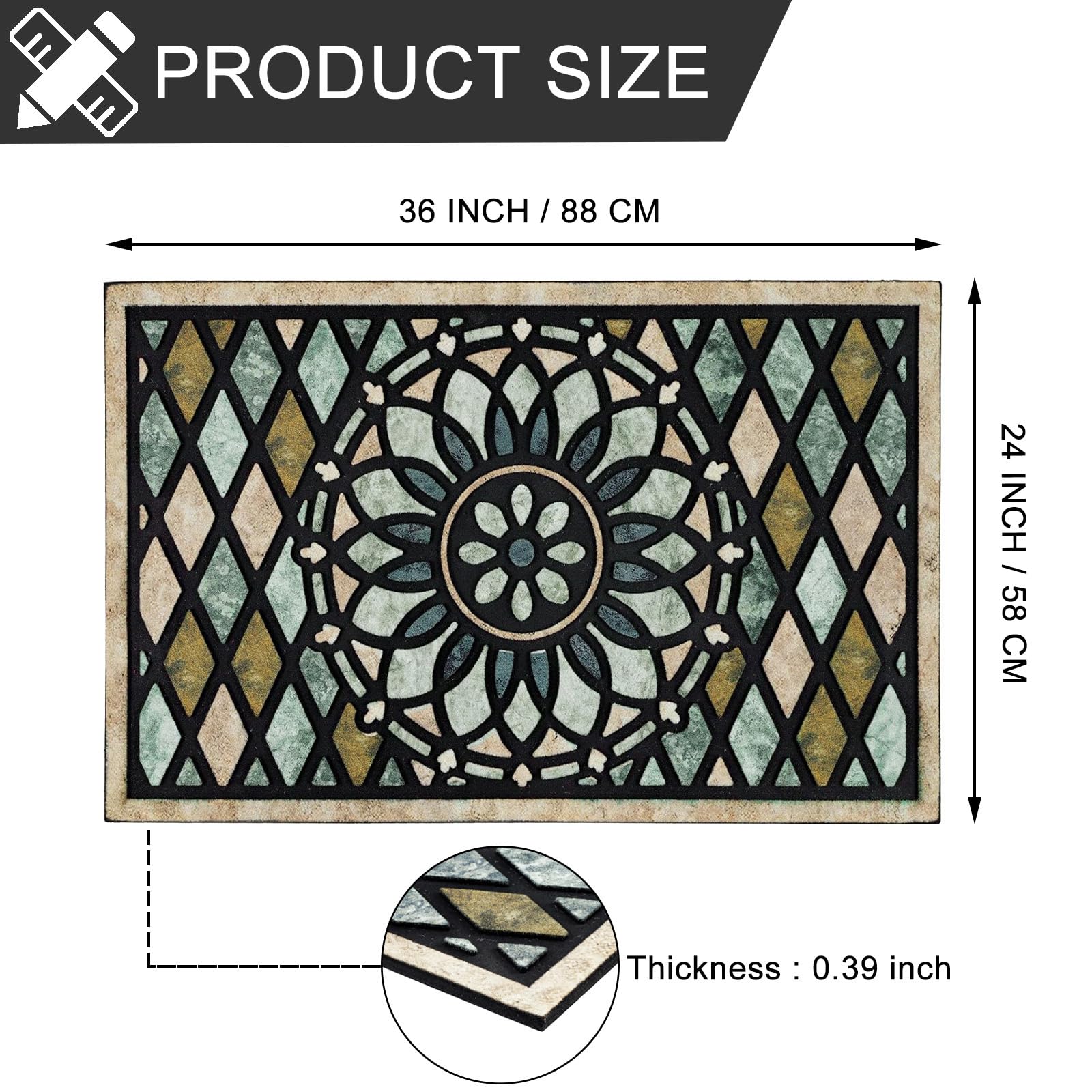 CHICHIC flocked fiber surface featuring a floral pattern for outdoor use.