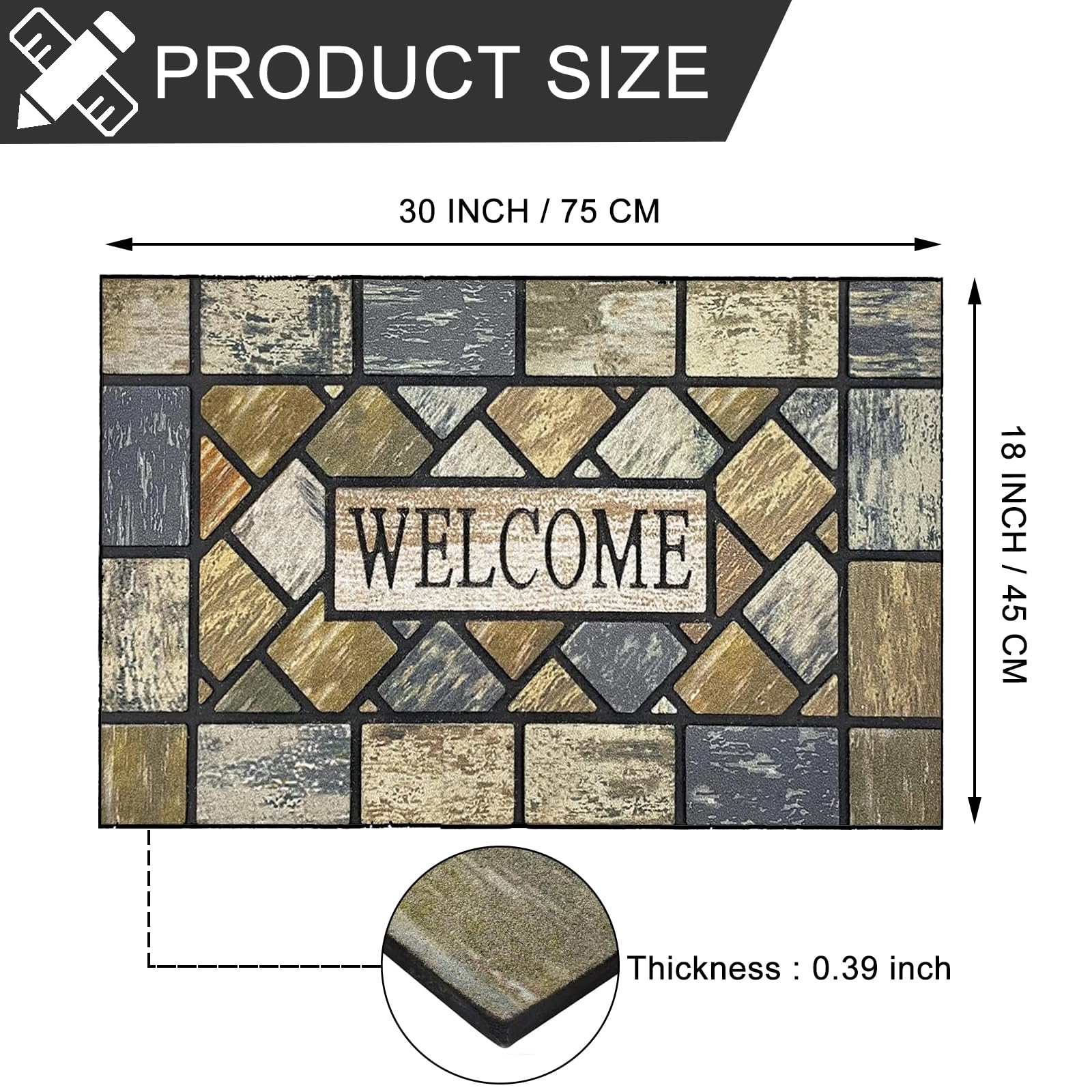 CHICHIC flocked fiber surface adds appealing design while trapping dirt.