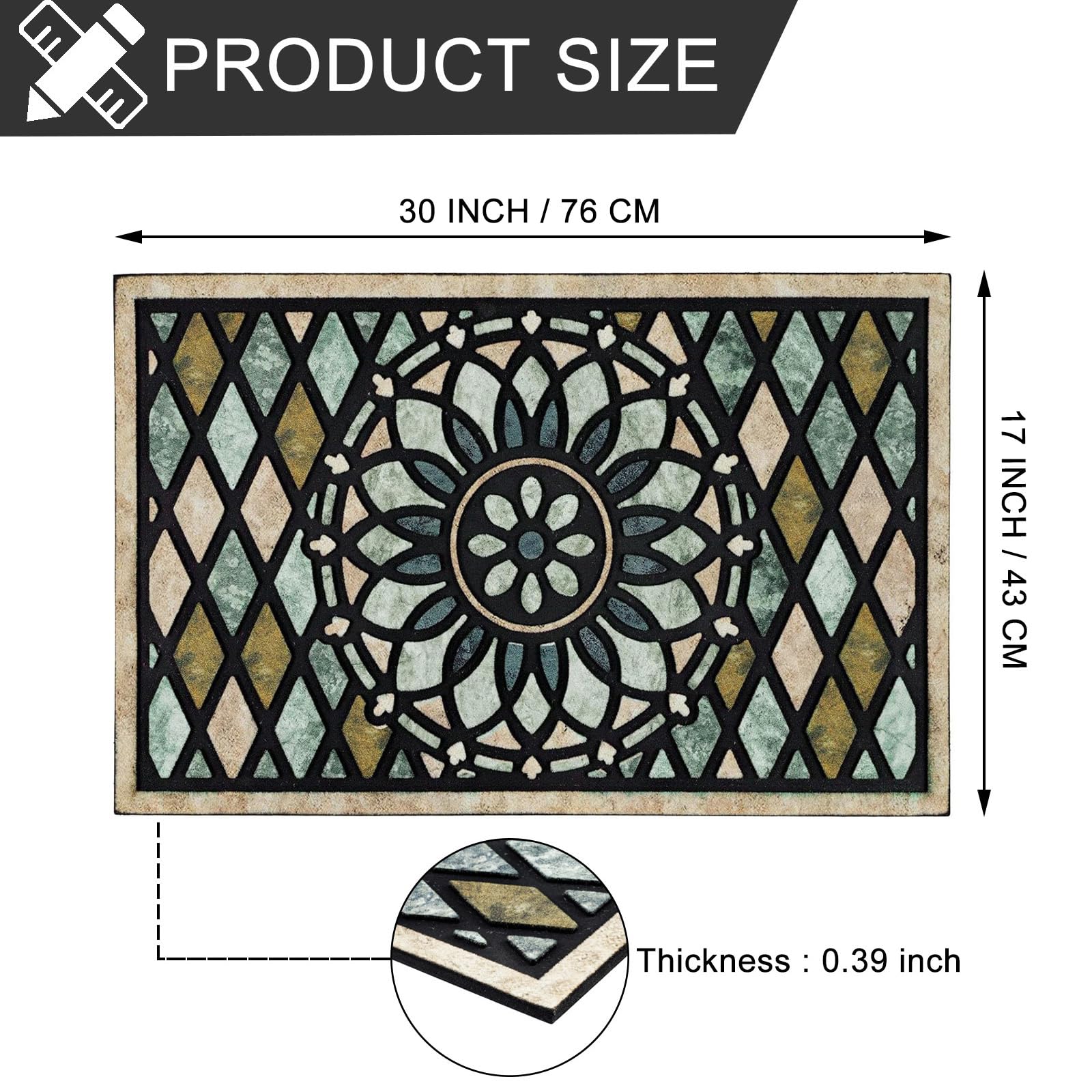 CHICHIC flocked surface with flower patterns offers durable, inviting curb appeal.