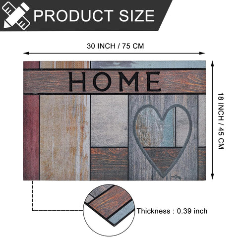 CHICHIC flocked surface pattern adds style while trapping dirt at the threshold.