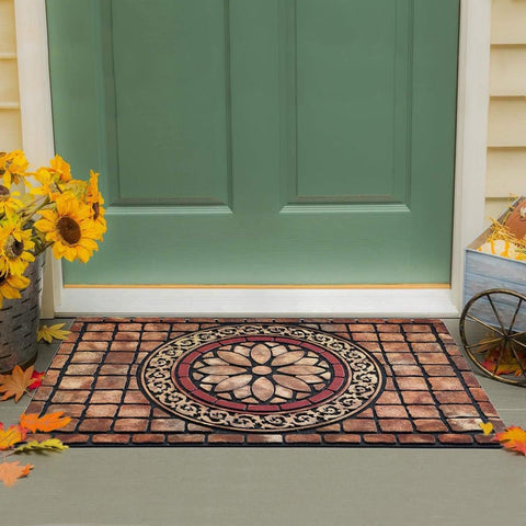 CHICHIC heavy-duty doormat with non-slip back for stable outdoor use.