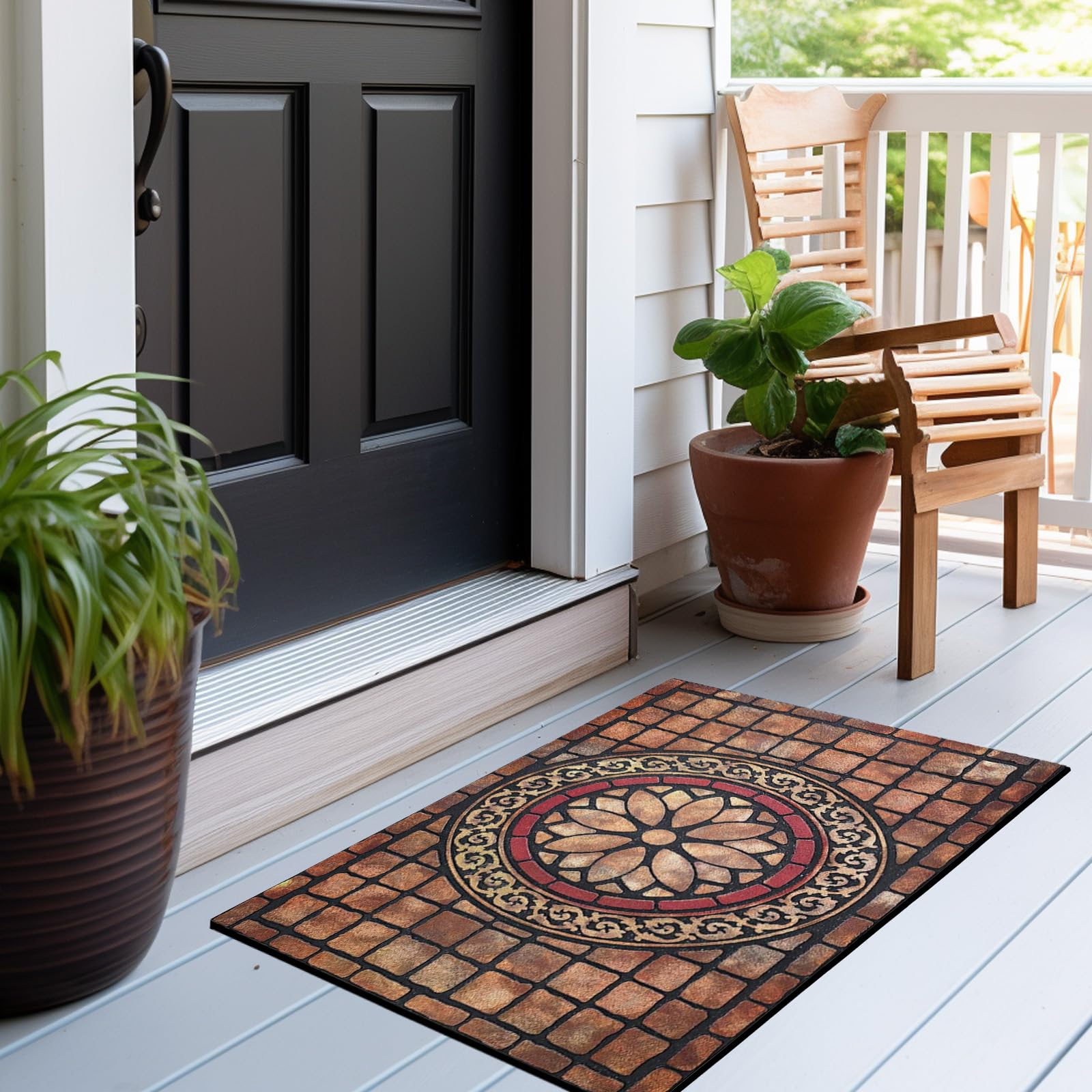 CHICHIC high-traffic entryway rug suitable for garage use.